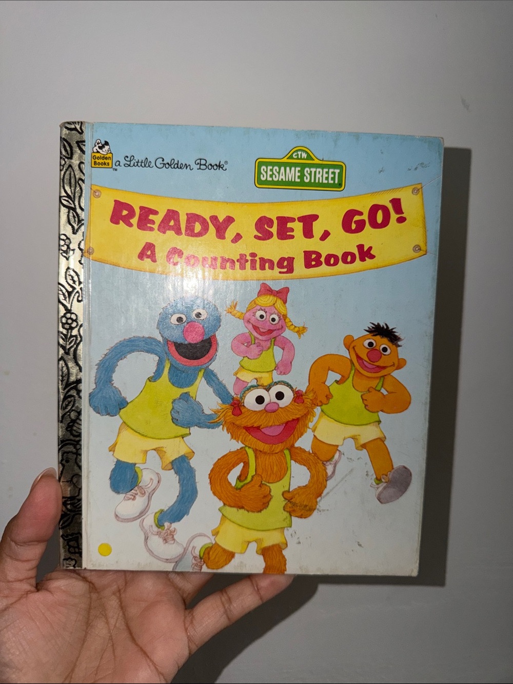 1995 Little Golden Book - Seasame Street Ready, Set, Go! Book